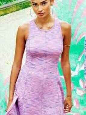 Lilly Pultizer Cove Dress Flamingo Pink Space Dye Size M